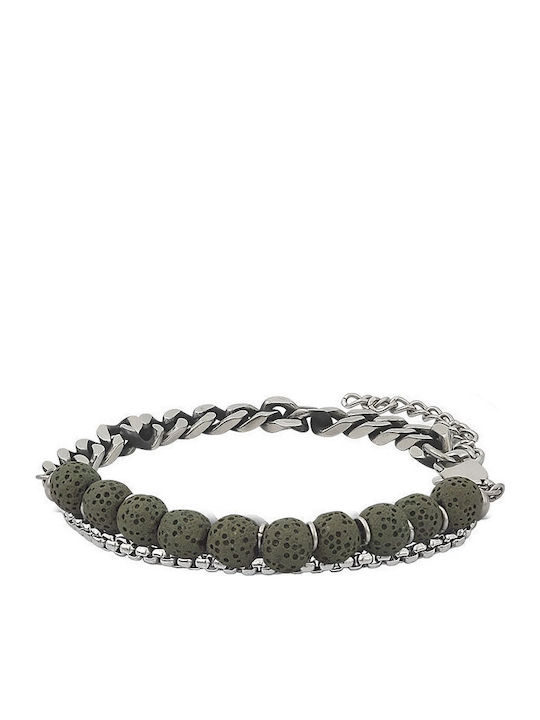 Slevori Men's Bracelet from Stainless Steel 24cm