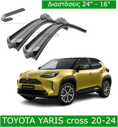 Υαλοκαθαριστήρες Bosch Aerotwin 3398000023 Σετ Εμπρός Toyota Yaris Cross 2020-2024 Set 60cm 40cm 24" & 16" 2 Τεμάχια