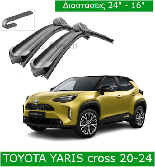 Bosch Aerotwin 3398000023 Front Wiper Blades Set for Toyota Yaris Cross 2020-2024 Set 60cm 40cm 24" & 16" 2 Pieces