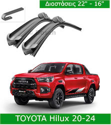 Bosch Aerotwin Wiper Blades 3398000029 Front Set Toyota Hilux 2020-2024 Set 55cm 40cm 22" & 16" 2 Pieces Bosch Aerotwin Wiper Blades 3398000029 Front Set Toyota Hilux 2020-2024 Set 55cm 40cm 22" & 16" 2 Pieces