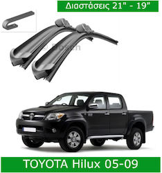 Bosch Aerotwin 3398000025 Front Set Wiper Blades for Toyota Hilux 2005-2009 Set 53cm 48cm 21" & 19" 2 Pieces Bosch Aerotwin 3398000025 Front Set Wiper Blades for Toyota Hilux 2005-2009 Set 53cm 48cm 21" & 19" 2 Pieces