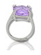 Mentzos Ring with Zircon made of Silver
