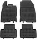 Set of Front and Rear Mats 4pcs Tray Type for Peugeot 3008 2014 Black