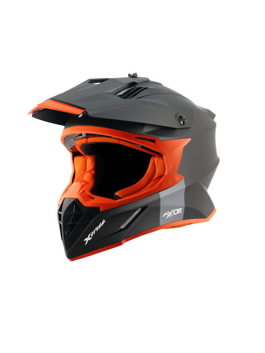 Axor X-Cross Black/Orange Mat Κράνος Μηχανής On...