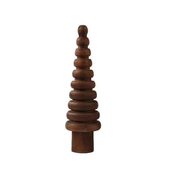 Christmas Decorative Wood Tree 25cm Brown Tabletop