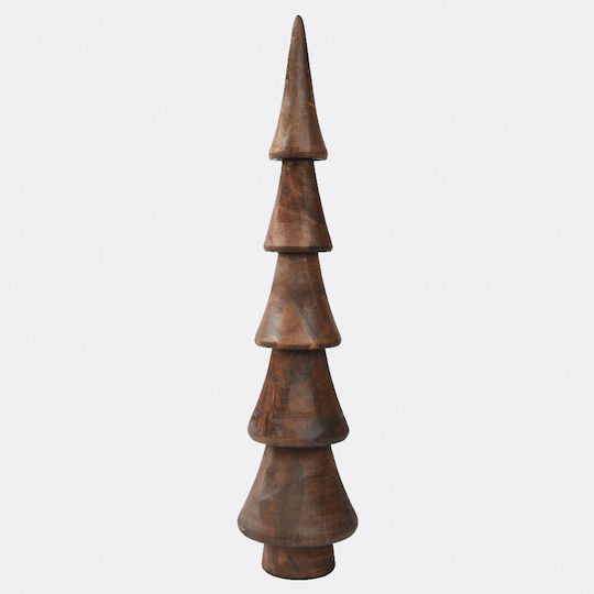 Christmas Decorative Wood Tree 48cm Brown Tabletop