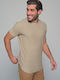 Cross Line T-shirt Μπεζ