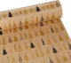 Kraftpapier 60cmx50m Schwarz Gold Frohe Weihnachten