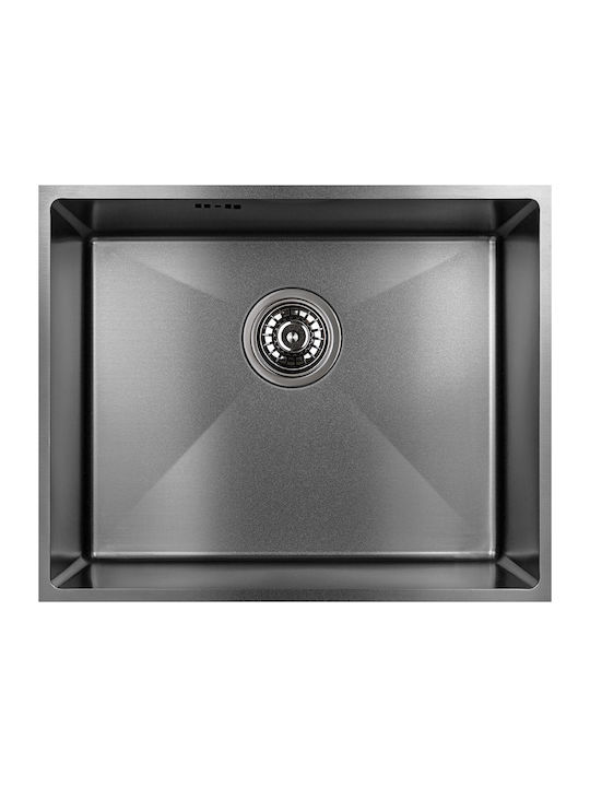 Laveo Ένθετος Νεροχύτης Inox Brushed Μ54xΠ44cm Γκρι
