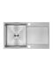 Laveo Ένθετος Νεροχύτης Inox Brushed Μ76xΠ44cm Ασημί