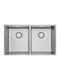Laveo Ένθετος Νεροχύτης Inox Brushed Μ74xΠ44cm Ασημί