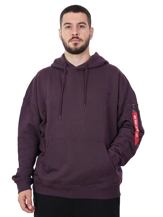 Alpha Industries Sweatshirt mit Kapuze Lila