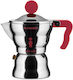 Alessi Moka Stovetop Espresso Pot for Red