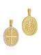Pendant Kids Talisman Double Sided Konstantinato made of Gold 14K 264Παν