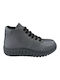 Leder Damen Stiefeletten Grau