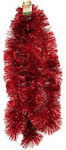 Christmas Tinsel Garland 275cm Red