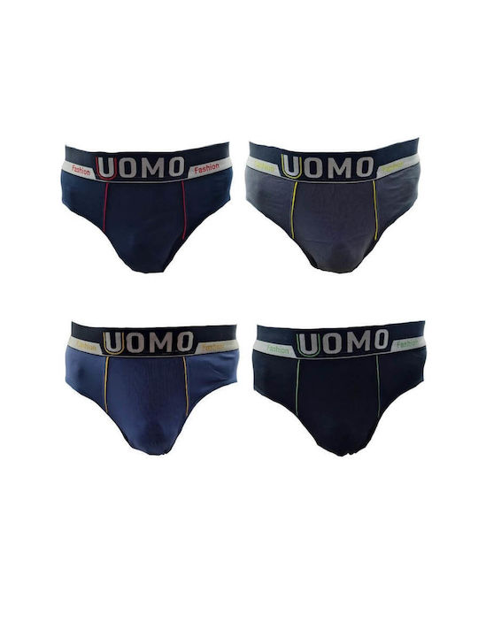 Uomo Men's Slips Colorful 4Pack