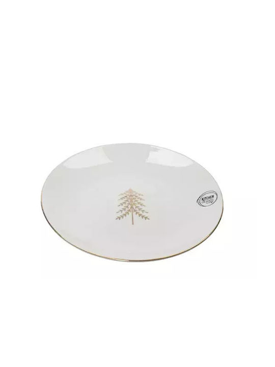 Kaemingk Christmas Plate Porcelain White 604074