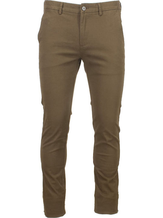 Παντελόνι Chino σε Slim Εφαρμογή Καφέ