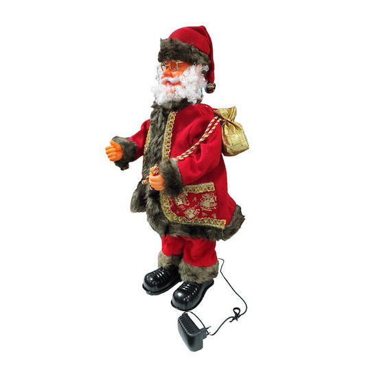 Dekorativer Weihnachtsmann mit Musik und Bewegung Rot Dekorativ