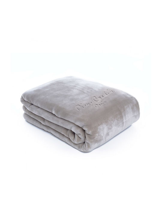 Adam Home Nancy Spanish Velvet Single Blanket 160x220cm Taupe