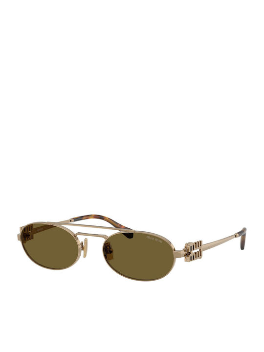 Miu Miu Unisex Γυαλιά Ηλίου με Χρυσό Μεταλλικό ...