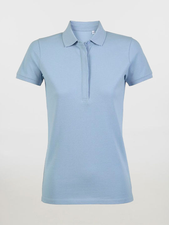 Neoblu Damen Kurzärmelig Polo-Arbeitshemd Blau