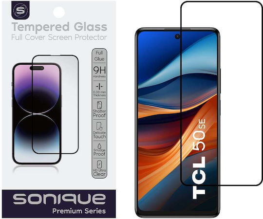 Hardy Glass Sonique Premium Series HD Full Cover 9H TCL TCL 50 SE TCL 40 Nxtpaper Black