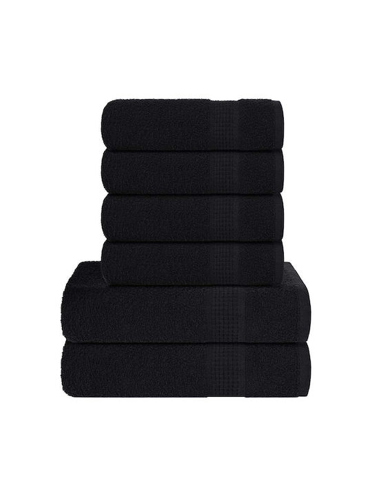 vidaXL Hand Towel Black