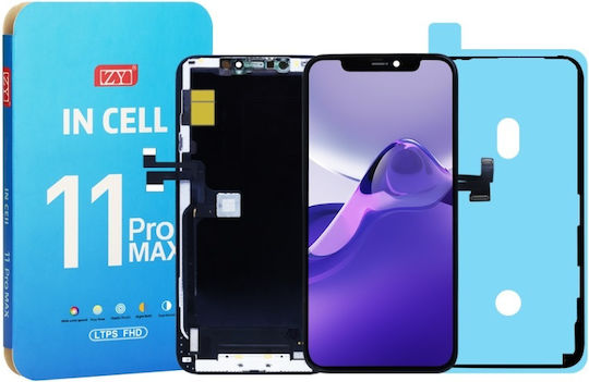 Οθόνη με Μηχανισμό Αφής για iPhone 11 Pro Max (Μαύρο)
