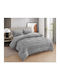 Duvet Cover Queen 220x240cm GREY OPEN