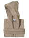 Das Home Casual Bademantel mit Kapuze Taupe 430gr/m²