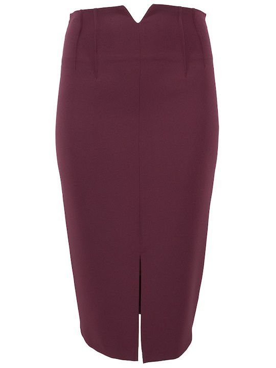 Pirouette Pencil Midi Skirt Purple