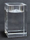 Crystal Clear Candle Holder 5x5x8cm Pol 5112206