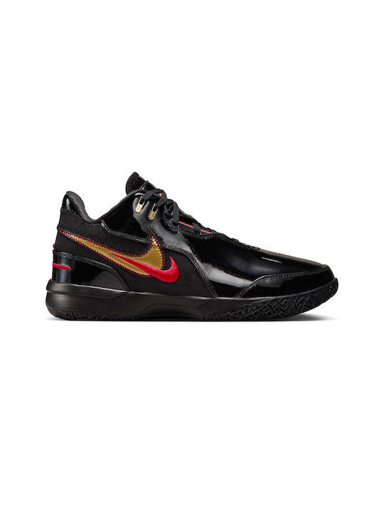 Nike LeBron NXXT Gen Low Basketball Shoes Black / Metallic Gold / University Red