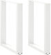 vidaXL Metallic Furniture Leg 2 Pieces Suitable...