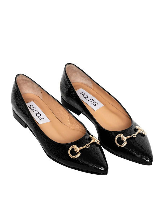 Anatomic Leather Pointy Ballerinas Black