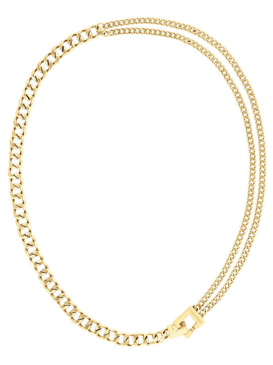 Calvin Klein Chain Neck made of Stainless Steel Gold-plated Length 45cm