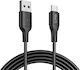 Lito USB 2.0 Kabel USB-C männlich - USB-A 18W Schwarz 1m