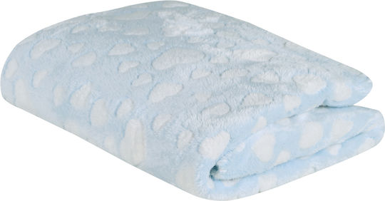 Das Home Pătură Pepinieră Swaddling pături Fleece Albastră Light Blue 75x100cm