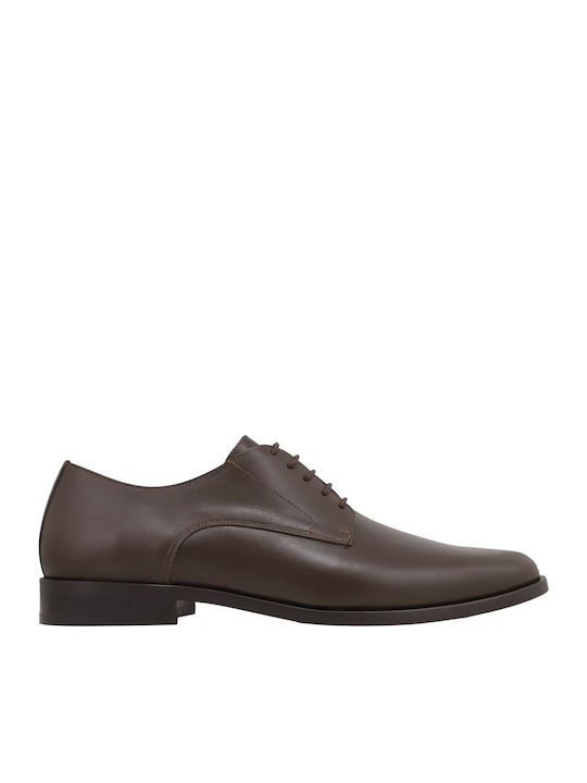 Kalogirou Men's Leather Dress Shoes Brown