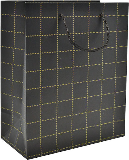 Ankor Papier Tasche für Geschenke Schwarz 20x24x10cm.