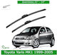 Car Wiper Blades Front Set Toyota Yaris Mk1 1999~2005 Set 53cm 35cm 21" & 14" 2 Pieces