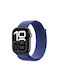 Textile Smartwatch Strap Thd Compatible Apple Watch 46 Mm Series 10 Navy Blue
