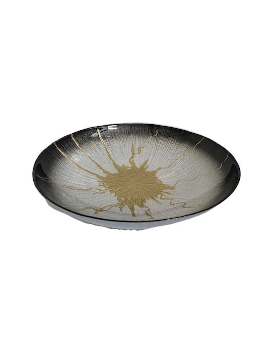 Marva Christmas Platter Glass Transparent D40cm.