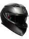 AGV K3 MPLK Mat Luna Grau Motorradhelm Volles Gesicht ECE 22.06 Gewicht 1550gr mit Pinlock und Sonnenvisier