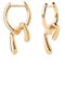 Earrings Hoops made of Silver Gold Plated with Stones