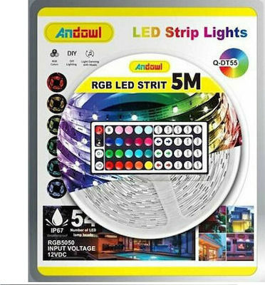 Andowl LED Strip RGB Light 5m with Remote Control