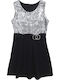 Children's Dress Sleeveless with Sequins Black