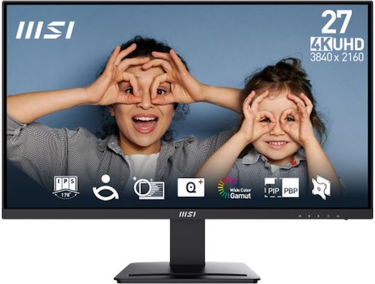 MSI PRO MP273U IPS HDR Monitor 27" 4K 3840x2160 mit Reaktionszeit 4ms GTG